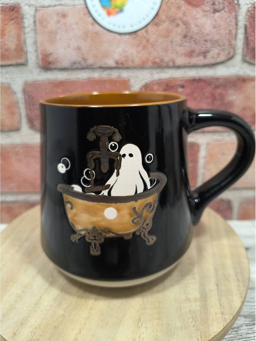Spectrum Designz Coffee Mug Halloween Ghost In Vintage Bathtub Ceramic 16oz NEW
